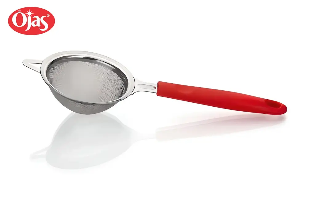 TEA STRAINER PLASTIC HANDLE