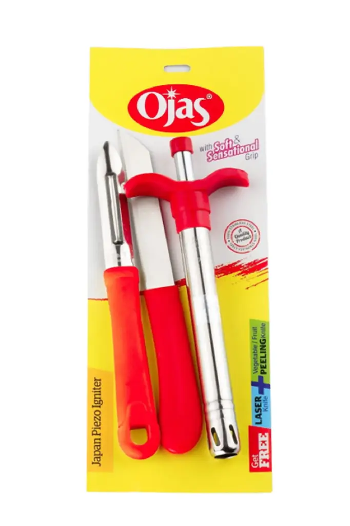 SS LIGHTER ( WITH GRIP+KNIFE+ PEELER)