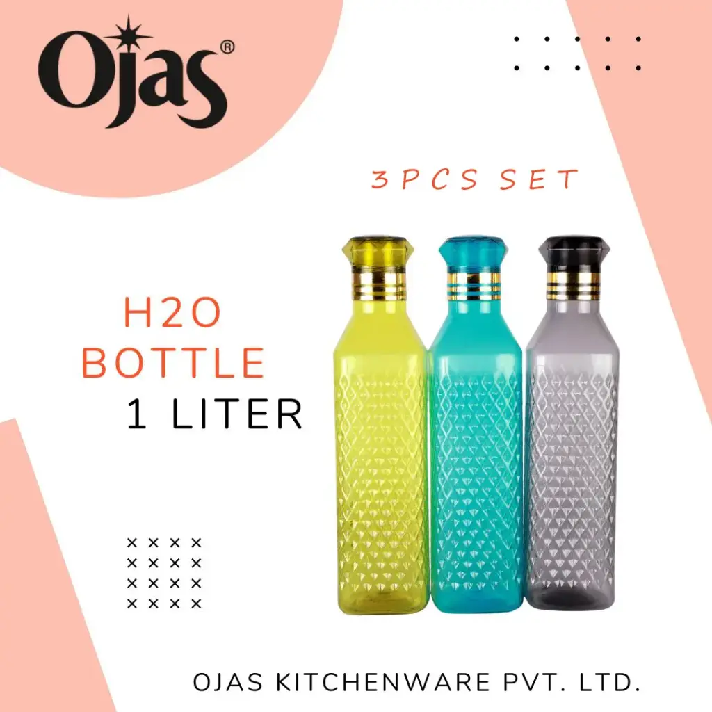 FRIDGE BOTTLE H2O ( 3 PCS SET )