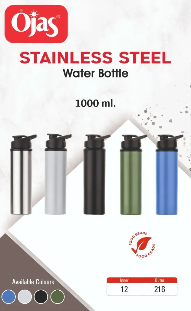 STAINLESS STEEL WATER BOTTLE 1000 ML
