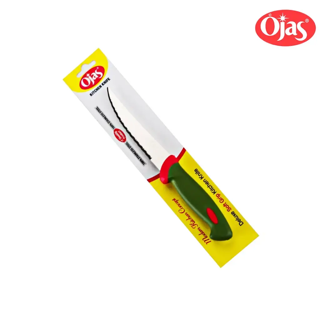 DELUXE SOFT GRIP KNIFE (8"LASER EDGE)