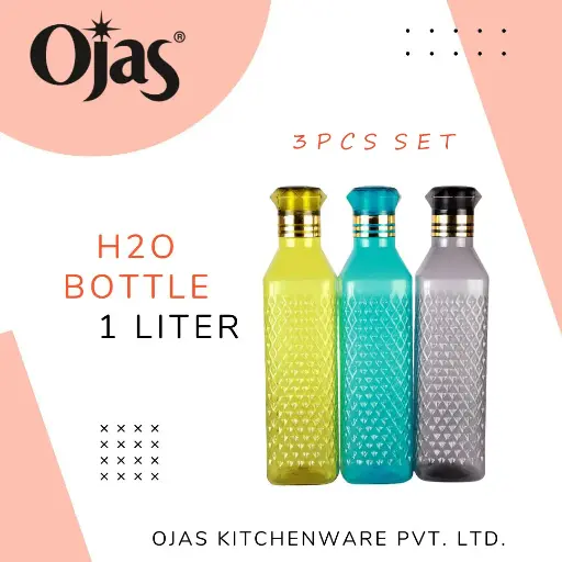 FRIDGE BOTTLE H2O ( 3 PCS SET )
