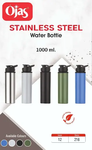 STAINLESS STEEL WATER BOTTLE 1000 ML