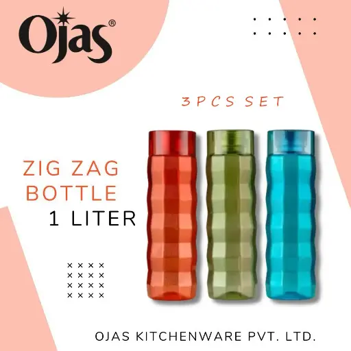 ZIG ZAG HEAVY FRIDGE BOTTLE (3PCS SET) 1000ML